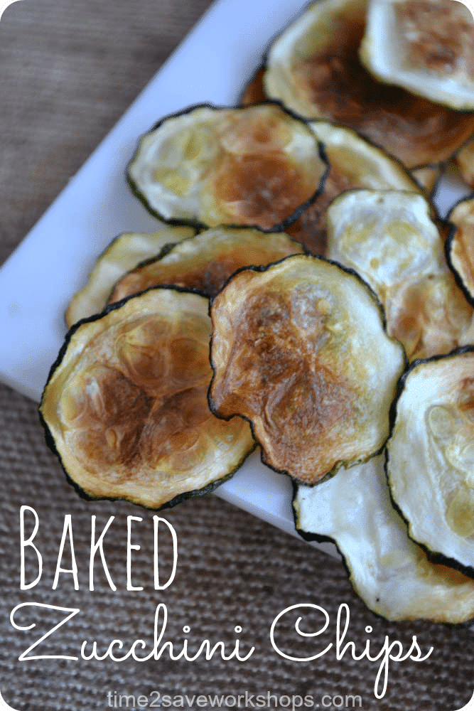 AdvoCare Snack Ideas: Baked Zucchini Chips on time2saveworkshops.com