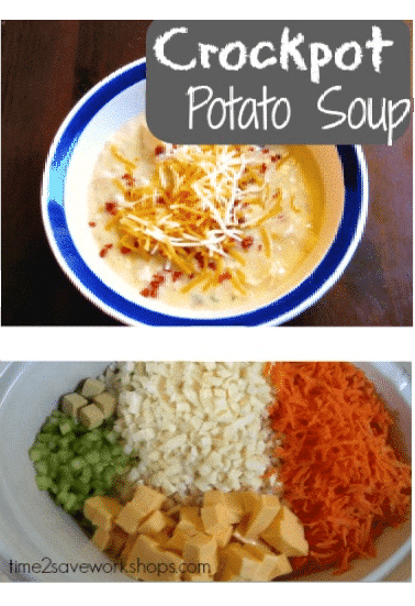 Crockpot Potato Soup Recipe (Cheesy & EASY!)