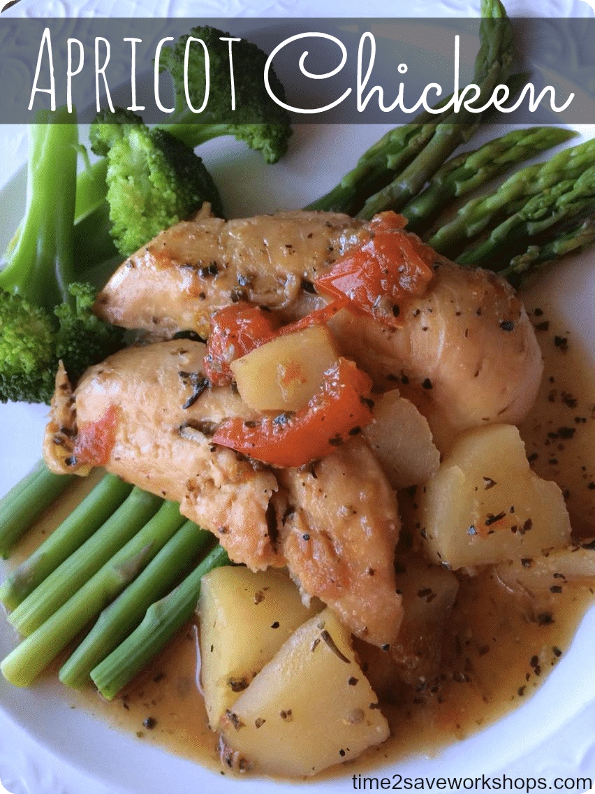 Apricot Chicken with Broccoli and Asparagus Recipe | Kasey Trenum