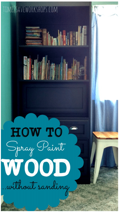 hero image for how to spray paint wood without sanding.