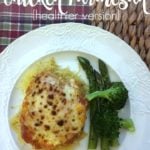 parm chicken plated with asparagus