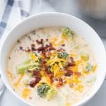An easy healthy keto friendly soup recipe using your slow cooker!