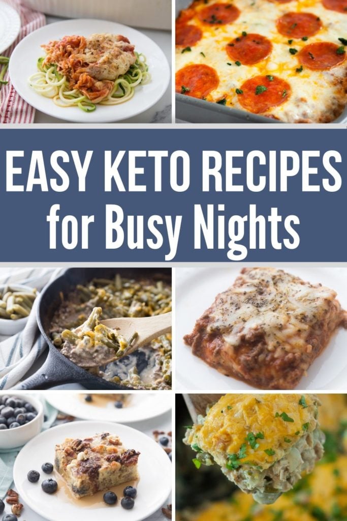 collage of easy keto diet recipes