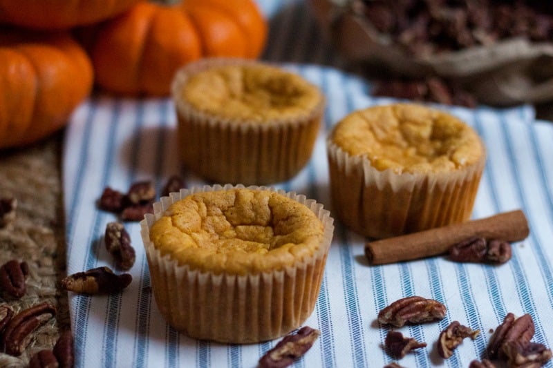 Make our Mini Keto Pumpkin Cheesecake Recipe for the holidays this year! Delicious, classic pumpkin flavor, without all of the carbs!