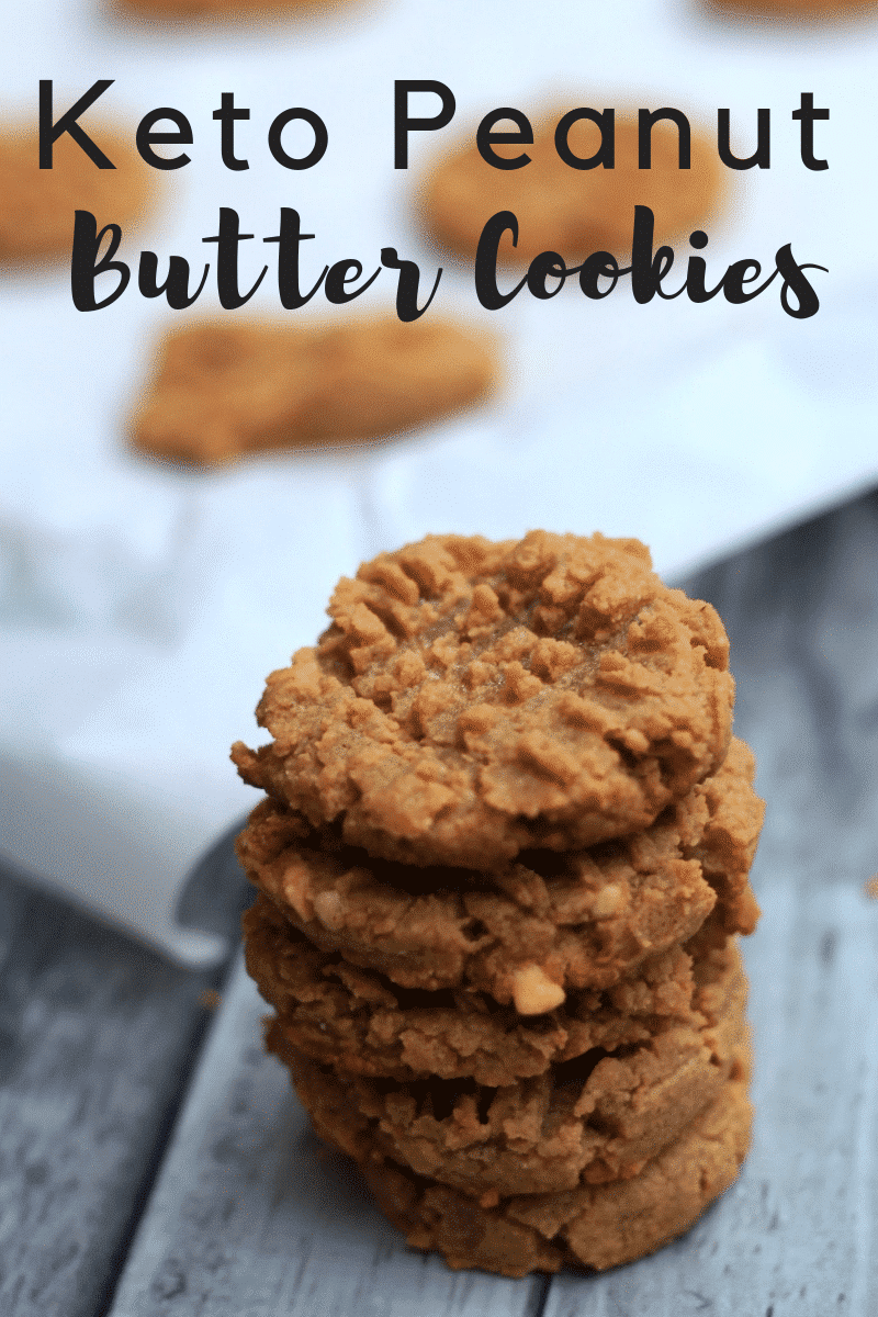 stack of low carb peanut butter cookies