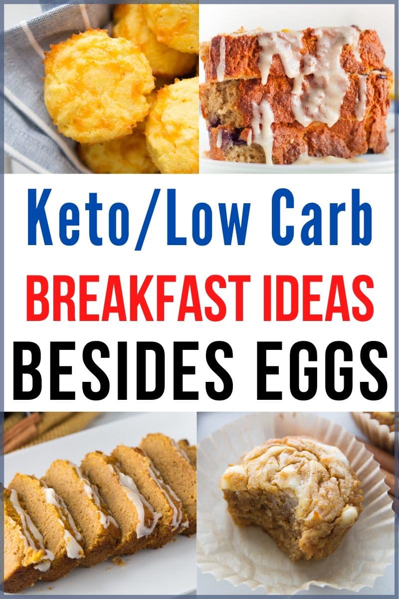 Collage of Keto Breakfast Ideas besides eggs 