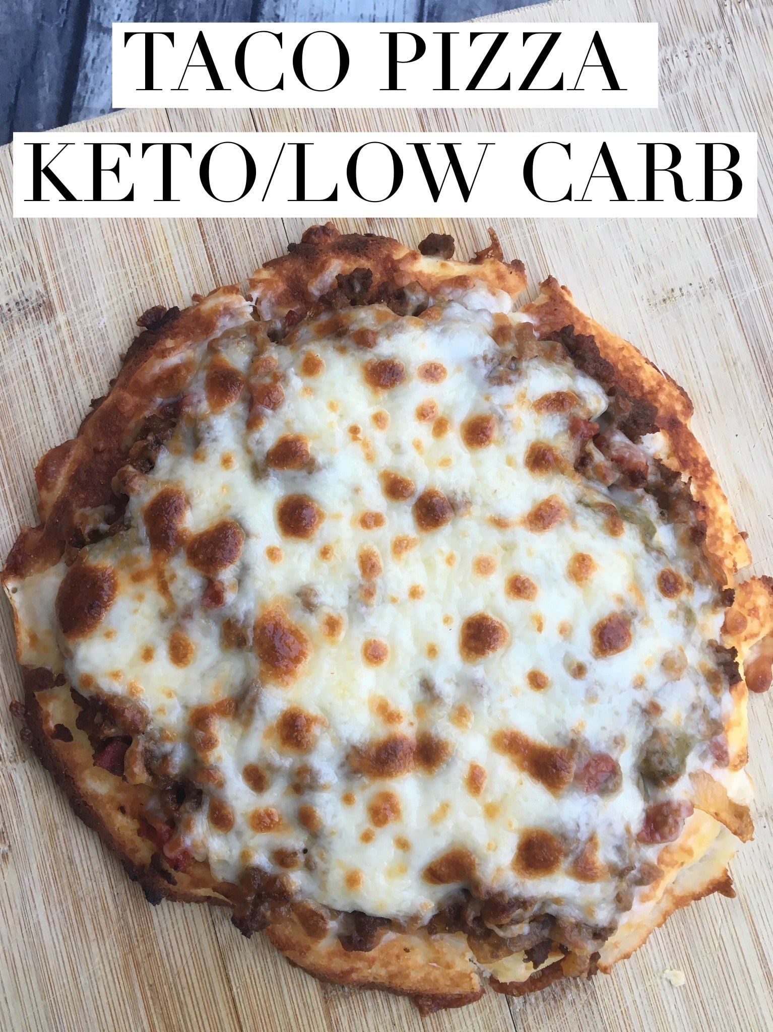 This Taco Keto Pizza Recipe makes two of your favorites keto friendly and delicious! Serve this up to your family tonight as an easy keto friendly meal. 