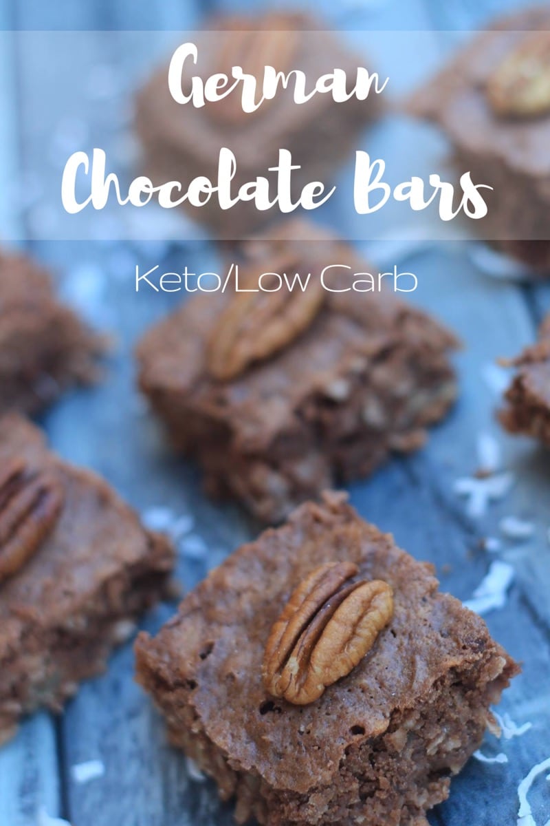 Keto German Chocolate Bars are the perfect low carb chocolate dessert recipe! You'll love how easy these come together and how much they satisfy your craving for a sweet treat!