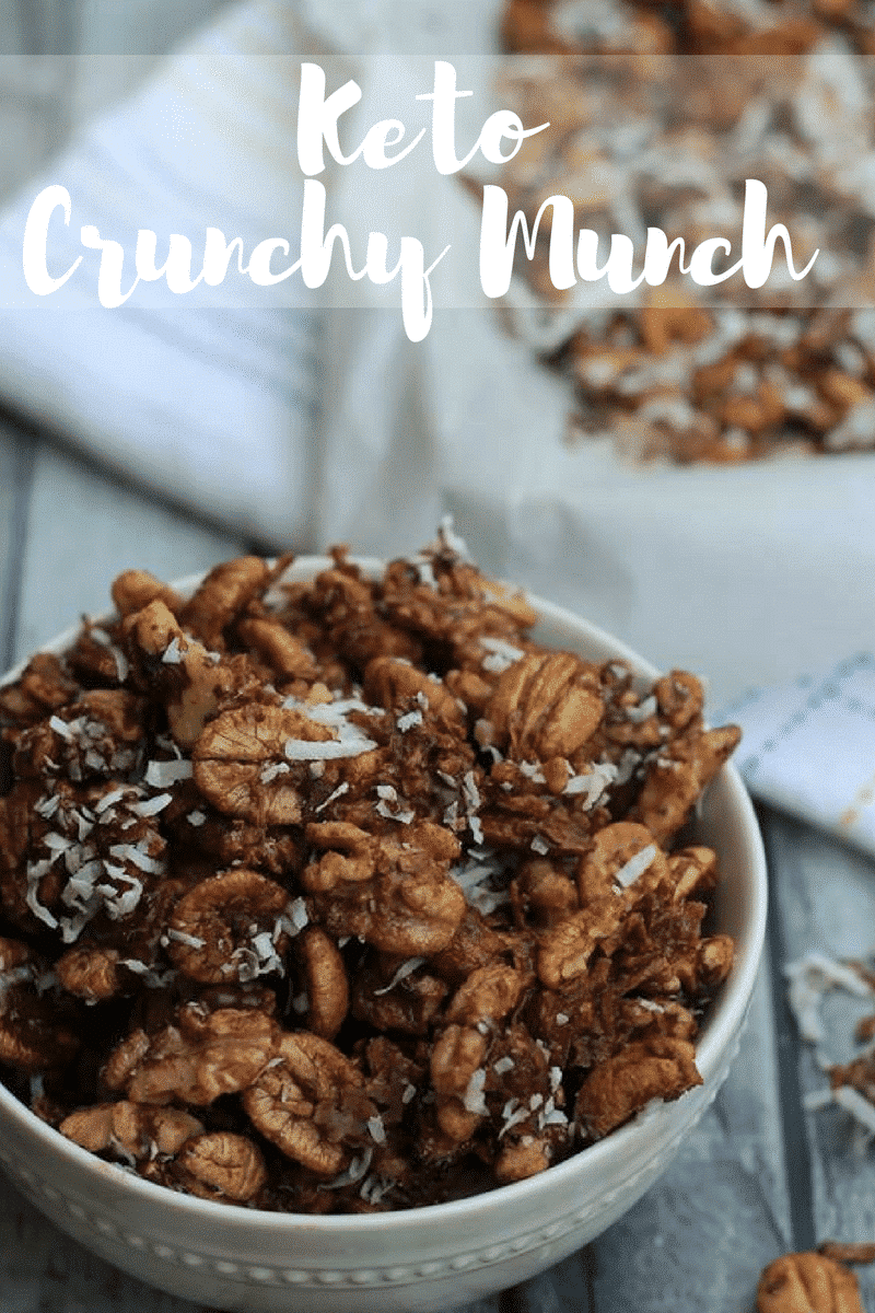 Make our Keto Snack Recipe for Crunchy Munch!  It's a delicious and easy treat that helps satisfy your craving for a crunchy snack. 