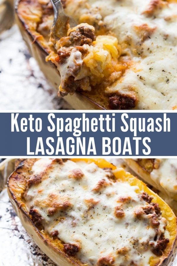 Easy Keto Spaghetti Squash Lasagna Boats - Kasey Trenum