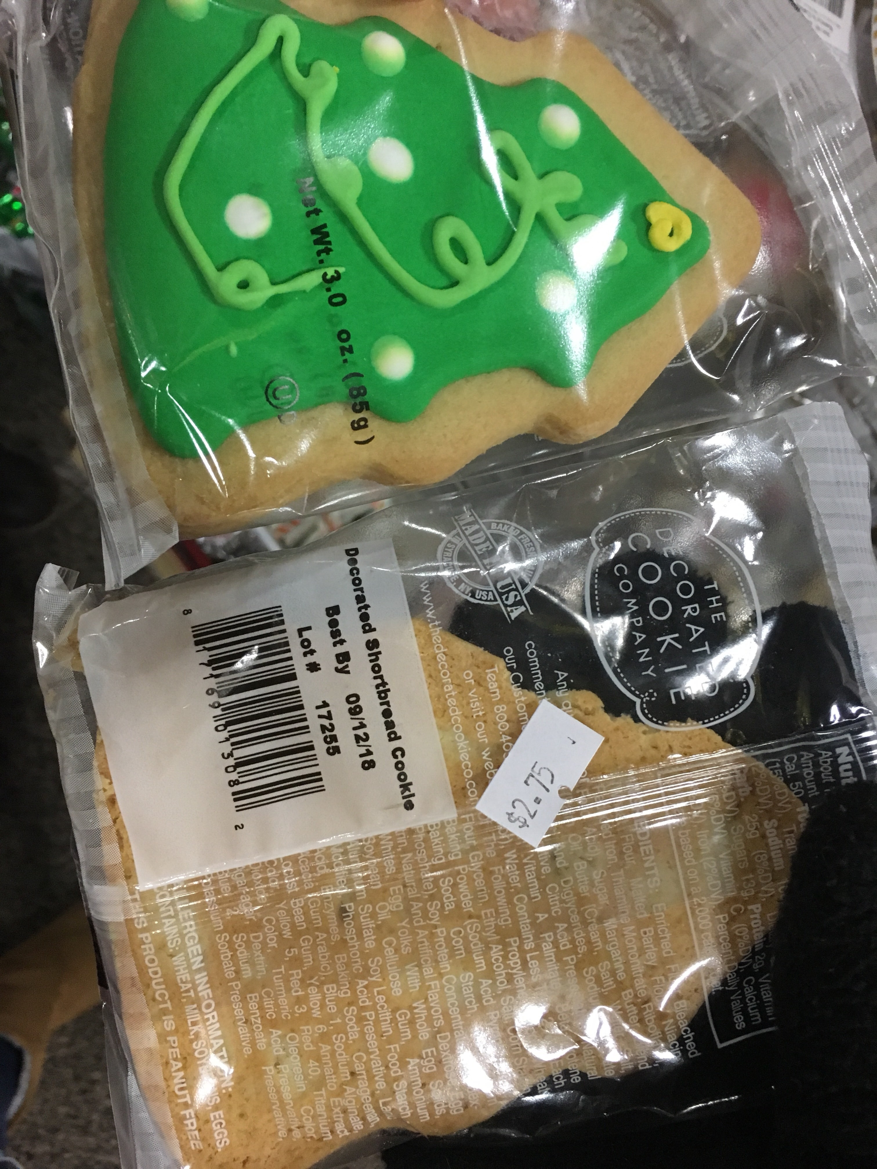 Christmas cookies in bags 