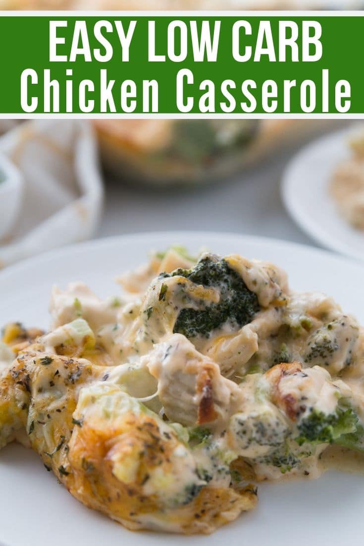 easy low carb chicken casserole plated