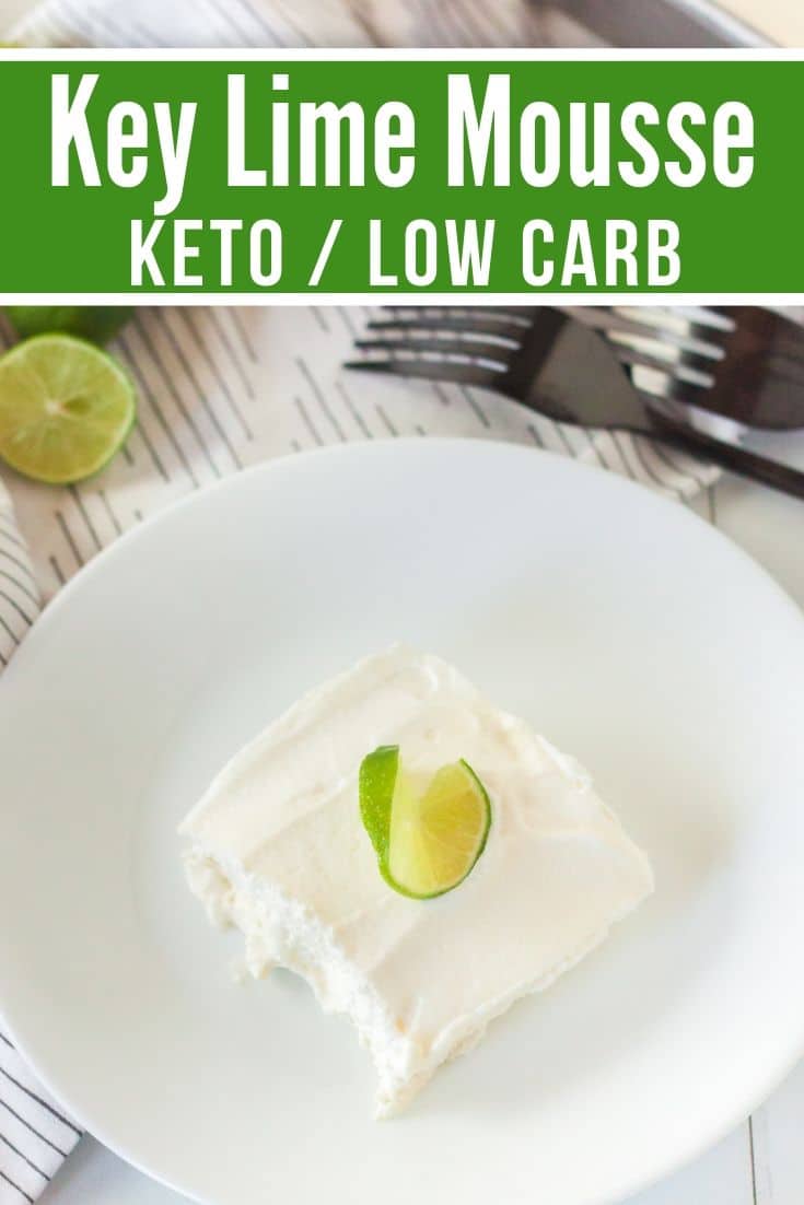 key lime keto mousse plated