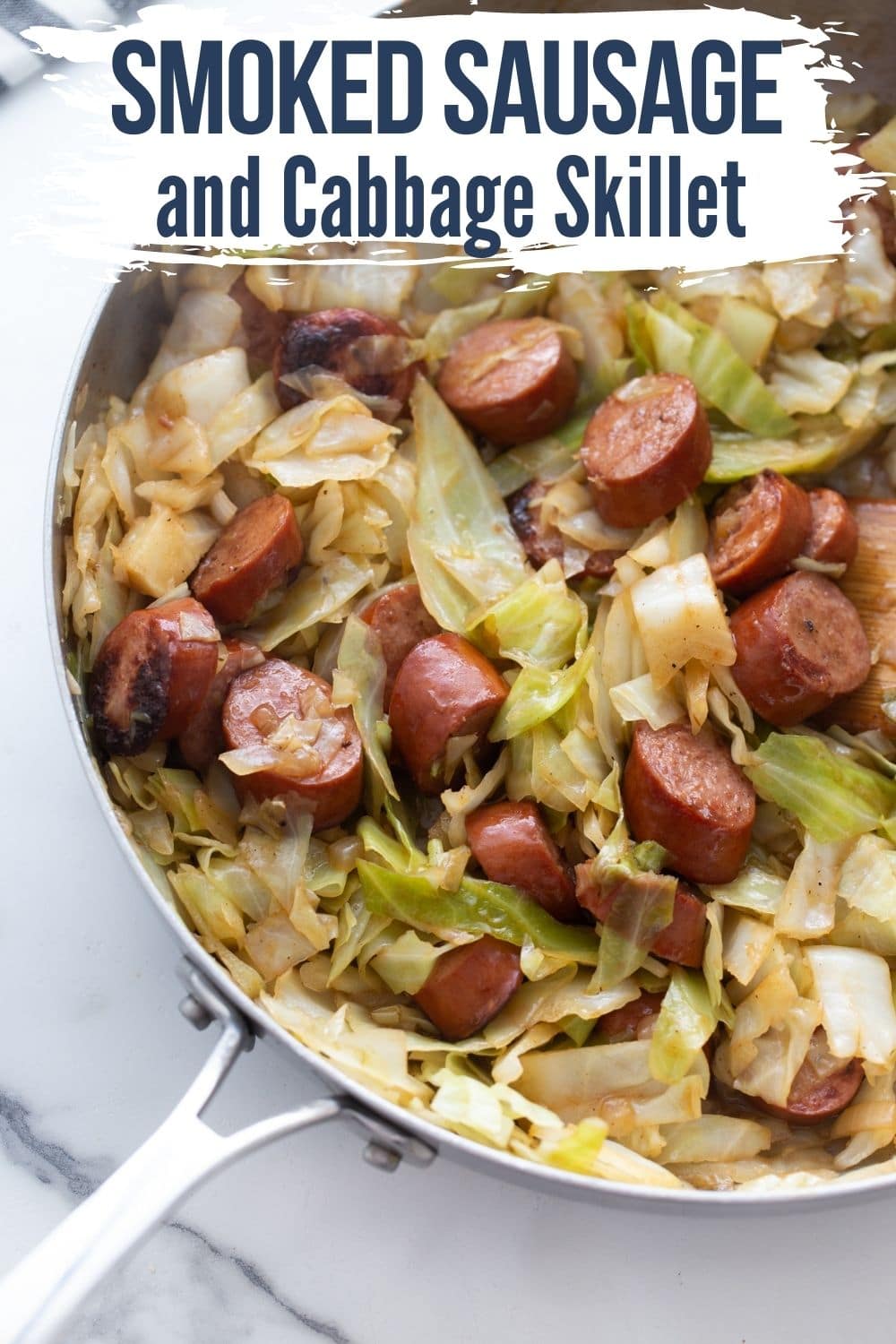 Smoked Sausage & Cabbage in a Skillet