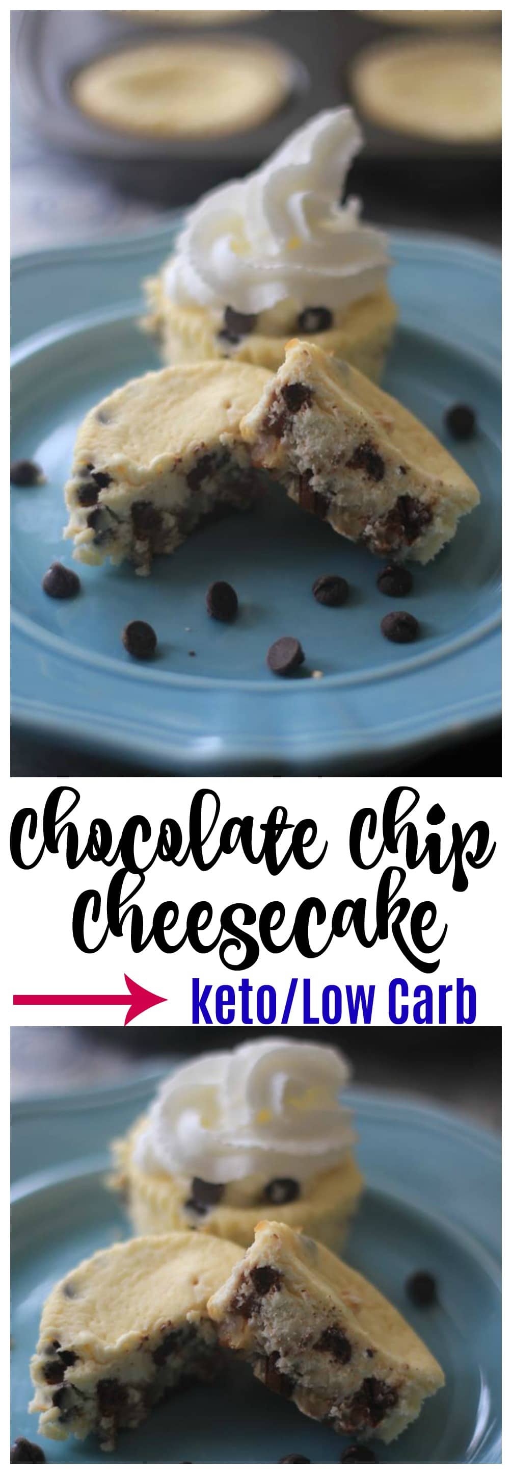 Keto Chocolate Chip Mini Cheesecake Recipe is going to become a favorite on your low carb journey. These are so easy to whip up and serve! Keto cheesecake is one of the best parts of the low carb diet. 