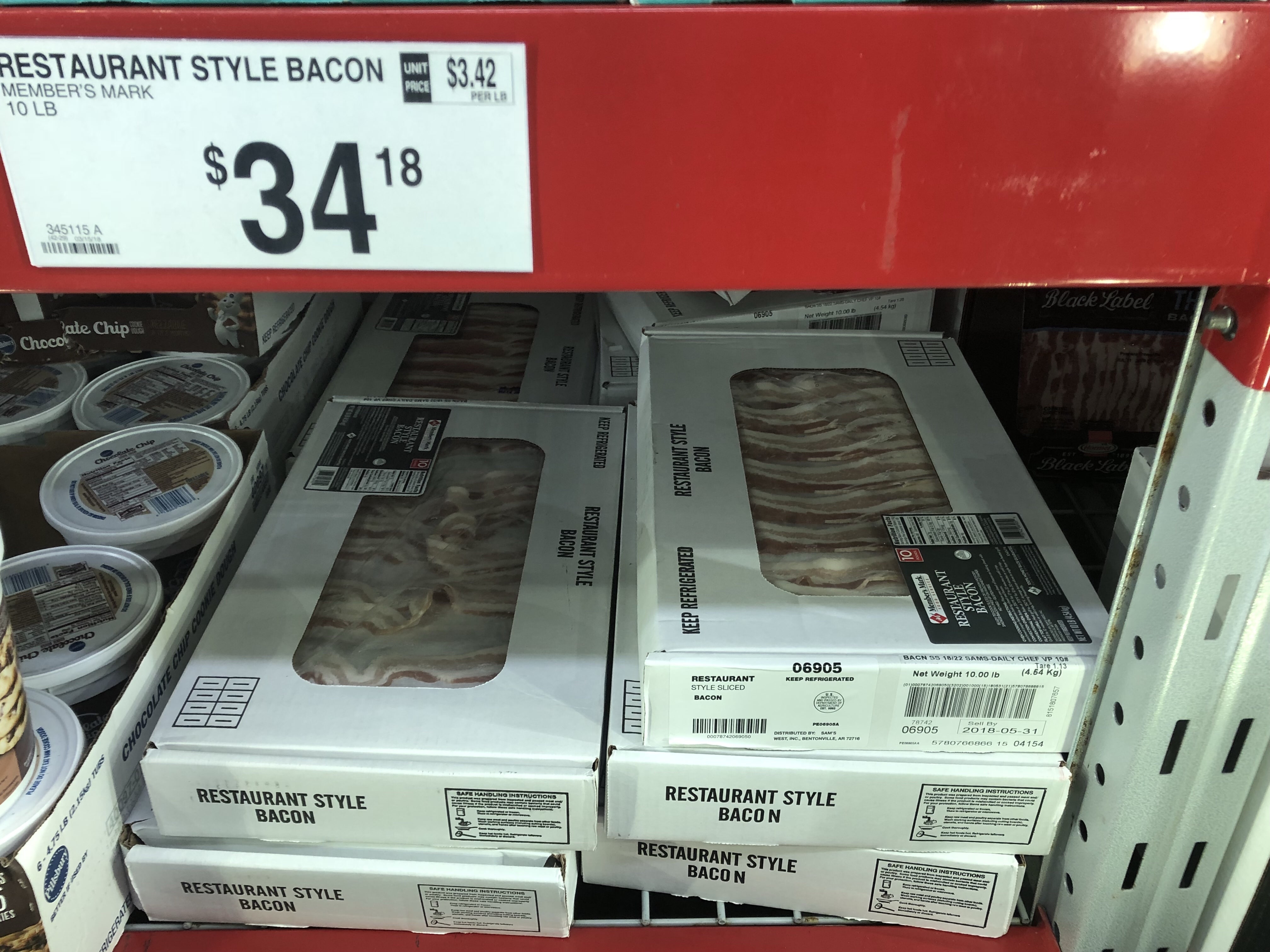restaurant style bacon Keto Grocery Items at Sam's Club