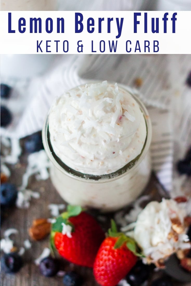 You can make this easy Lemon Berry Keto Cream Cheese low carb dessert in minutes to satisfy your sweet tooth! This simple keto dessert recipe is a favorite with light flavor! #keto #lowcarb