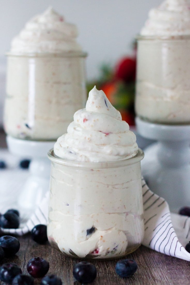 Make this Lemon Berry Keto Cream Cheese low carb dessert in minutes to satisfy your sweet tooth! This simple keto dessert recipe is a favorite with light flavor! #keto #lowcarb