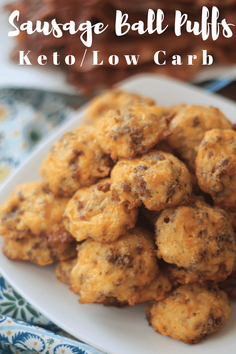 This Keto Sausage Ball Recipe is a perfect low carb appetizer that comes together in minutes! Keto dieters will love this for breakfast or as a snack.