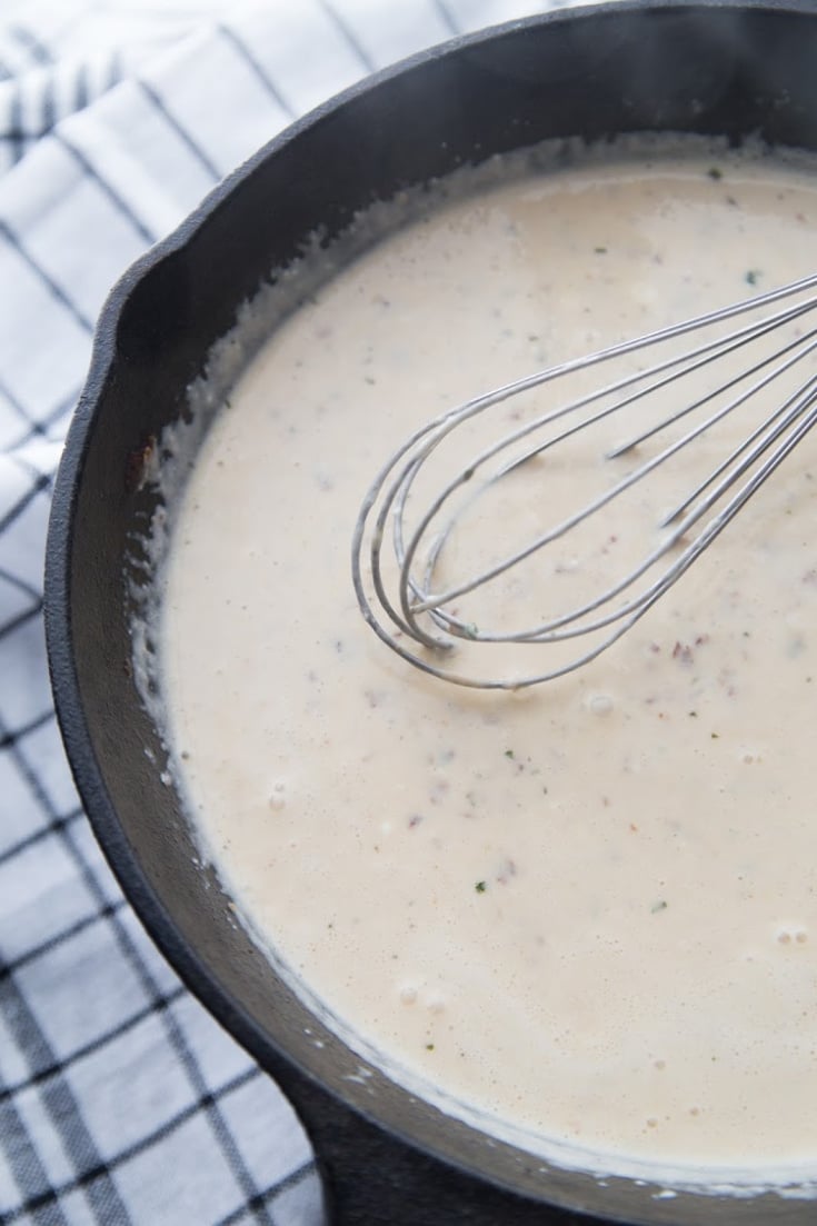 Creamy cheesy sauce for casserole.