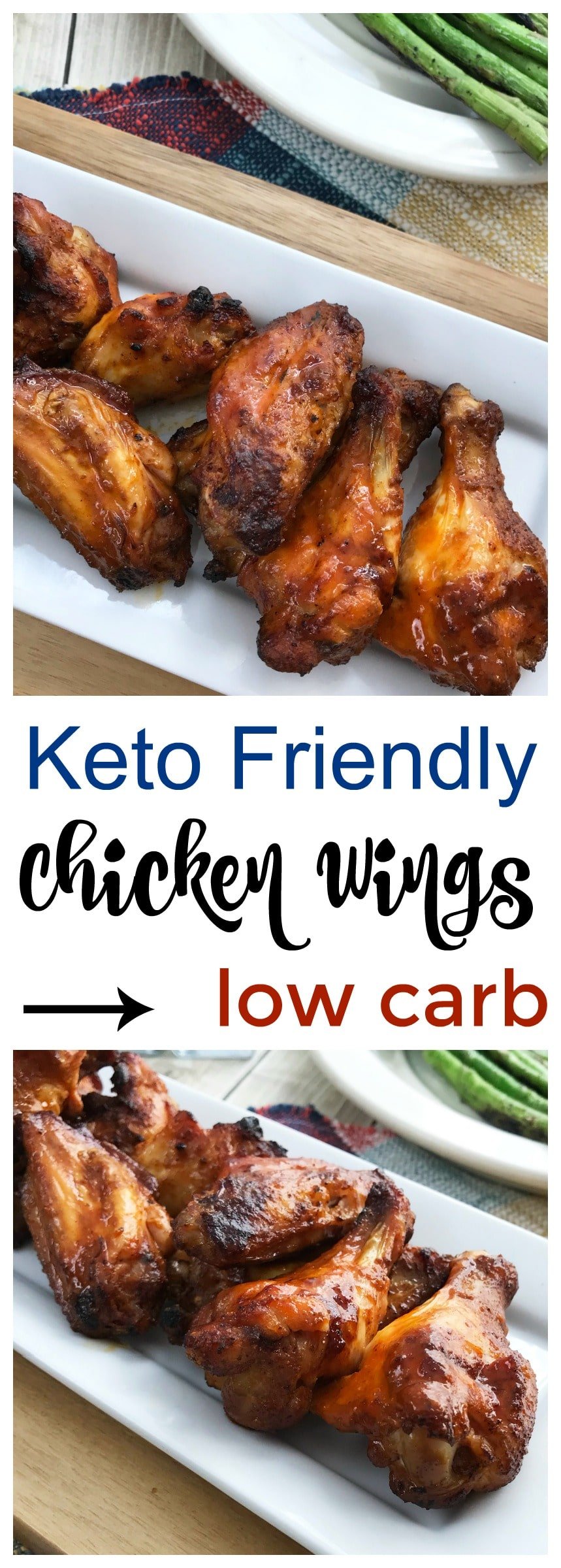 Keto Buffalo WIngs are a delicious chicken wing appetizer for your next party! These low carb chicken wings are easy, delicious, and a perfect treat at your next event. A great low carb appetizer recipe everyone enjoys!