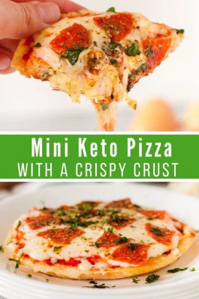 Easy Mini Keto Pizza Recipe With a Crispy Crust | Kasey Trenum