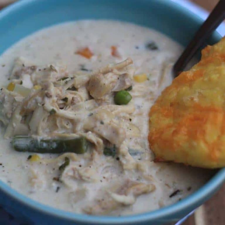 Low Carb Chicken Pot Pie Soup Instant Pot Recipe