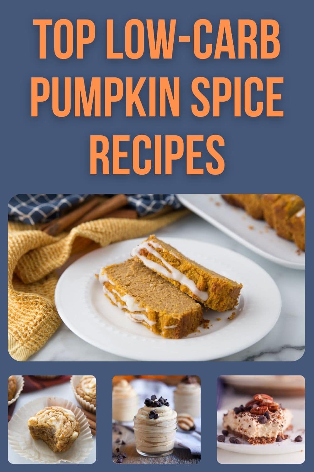 photo collage of keto pumpkin recipes