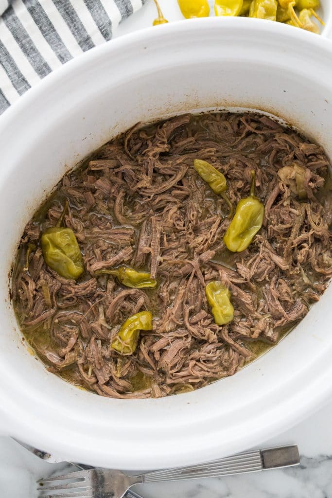 low-carb slow cooker recipe plated on a white tray