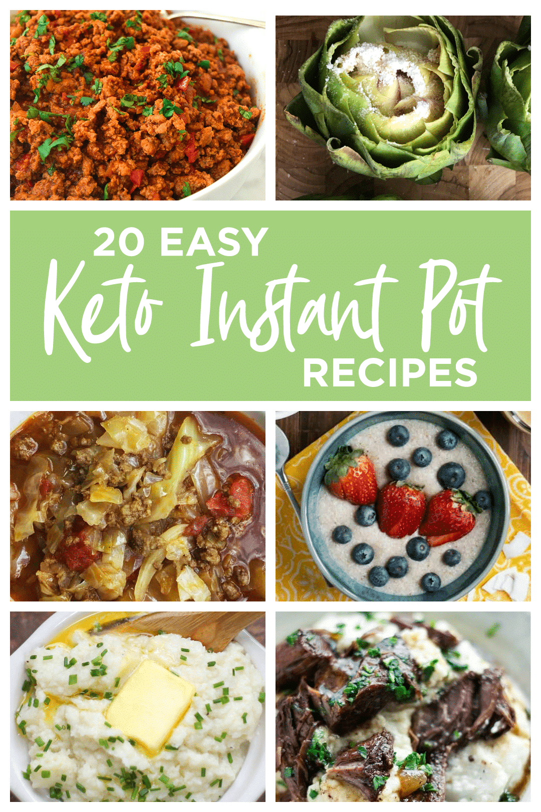 Collage Image for Keto Instant Pot Recipes Meal Plan 