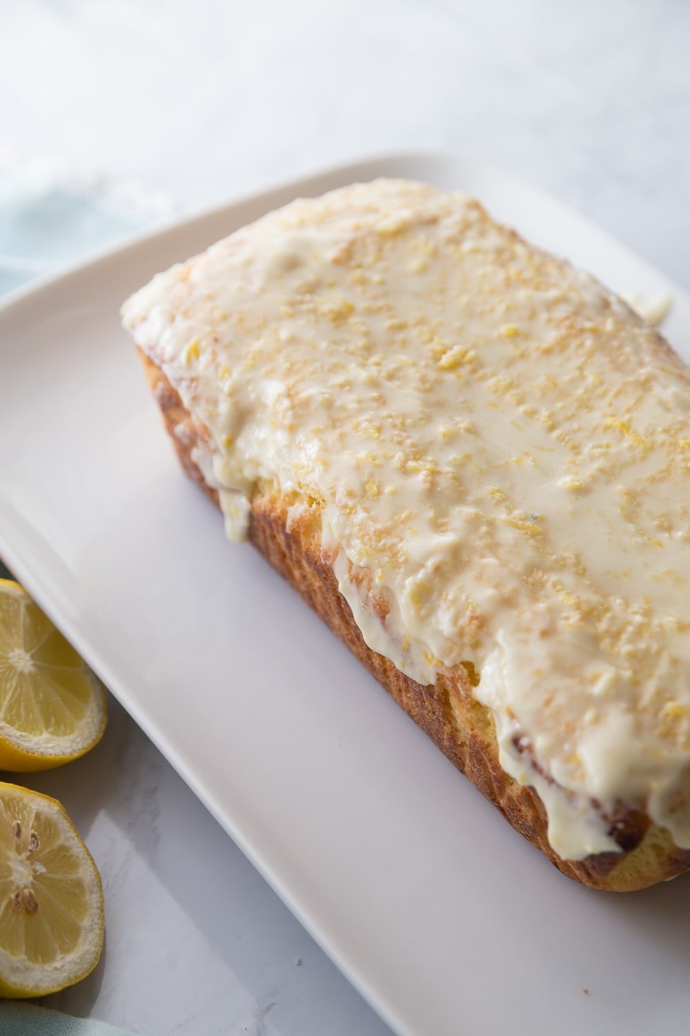 This Keto Lemon Bread recipe reminds me of Starbucks glazed lemon bread, but with a fraction of the carbs. #keto #lowcarb 