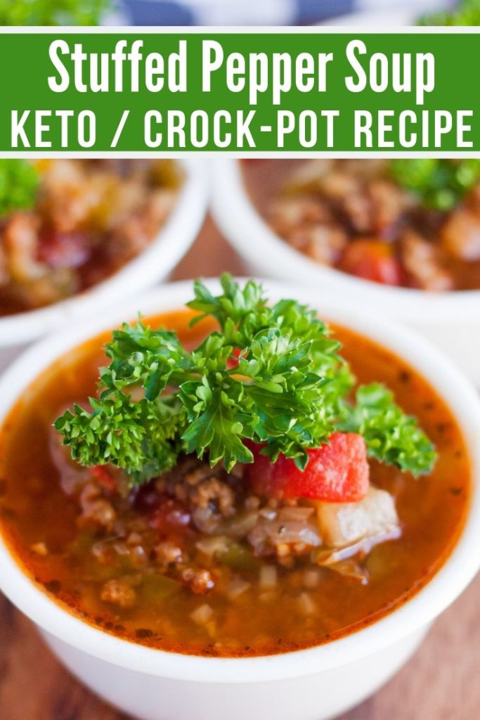 Keto Stuffed Pepper Soup: Slow Cooker Recipe - Kasey Trenum