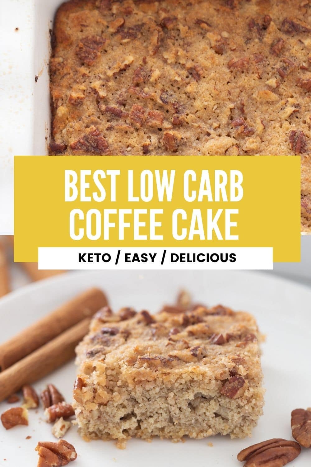 low carb coffee cake collage 