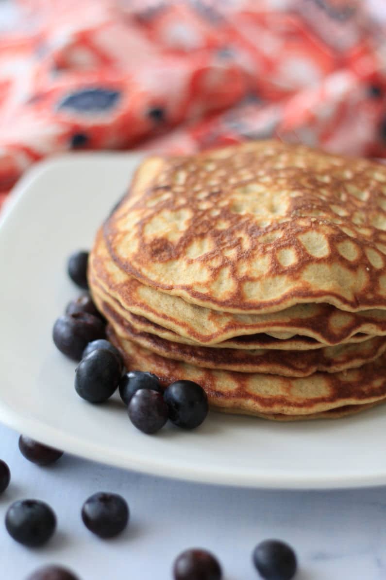 The very best low carb pancakes are light, fluffy, and delicious! #keto #lowcarb 