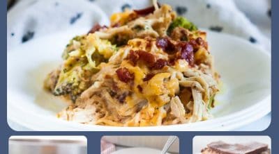 collage of lazy keto meal plan food images