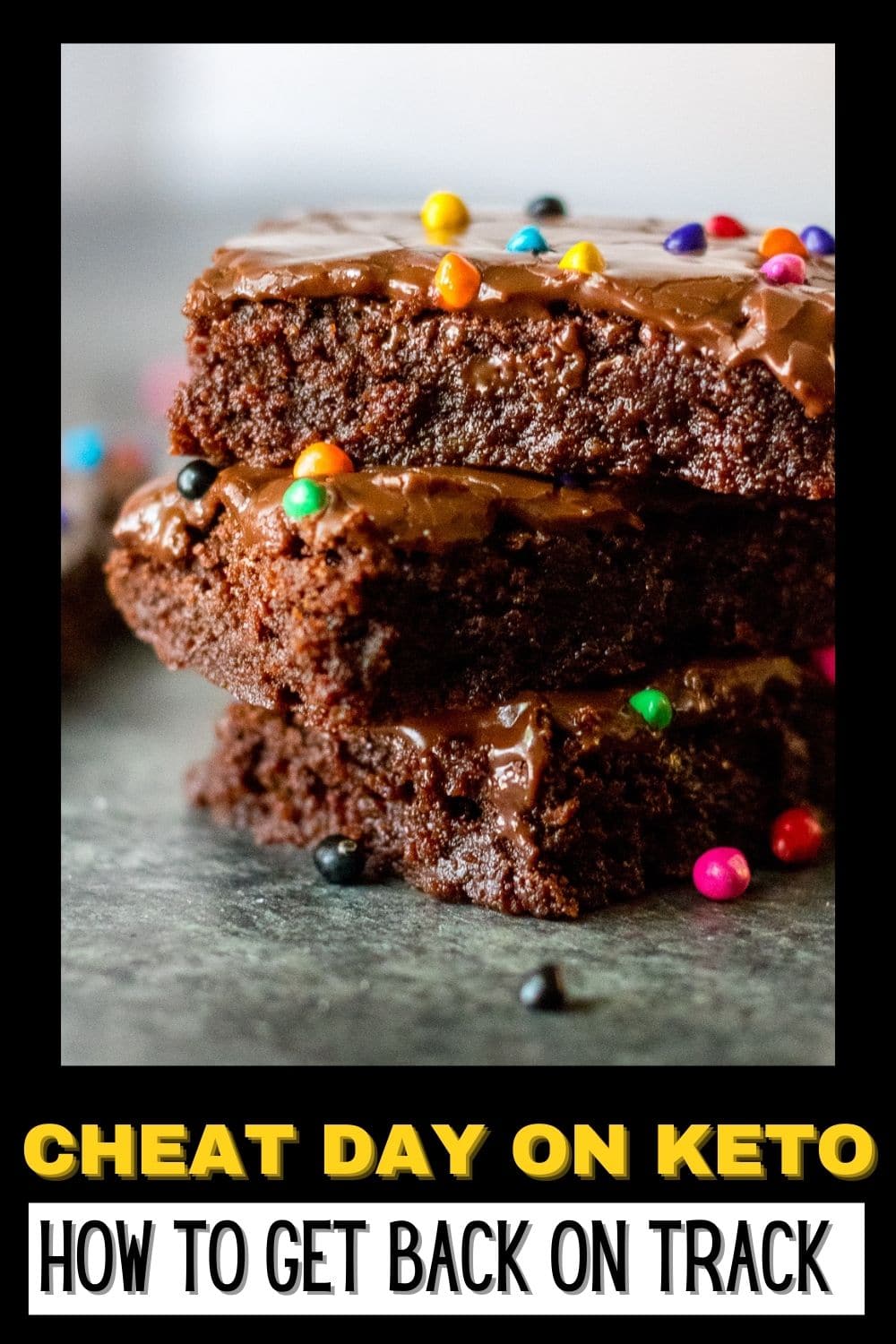 image for cheat day on keto with brownie image