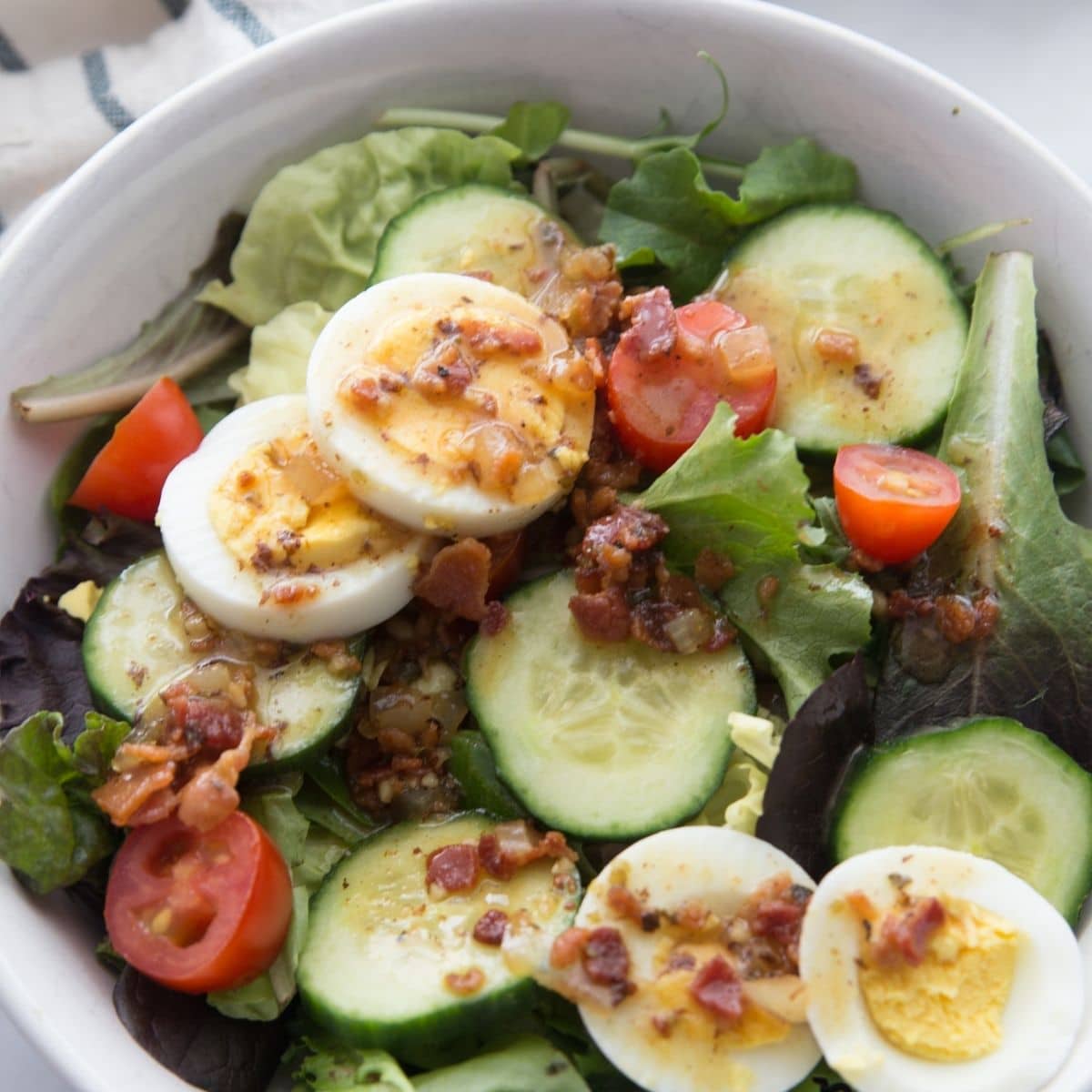 Low Carb Hot Bacon Dressing for Salads - Kasey Trenum