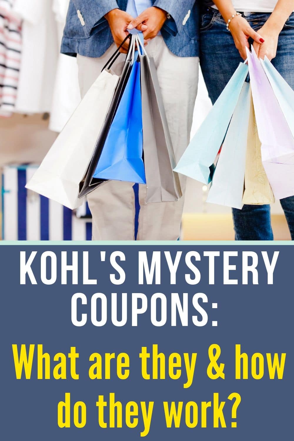 Shopping bags for Kohl's mystery coupon codes and how they work