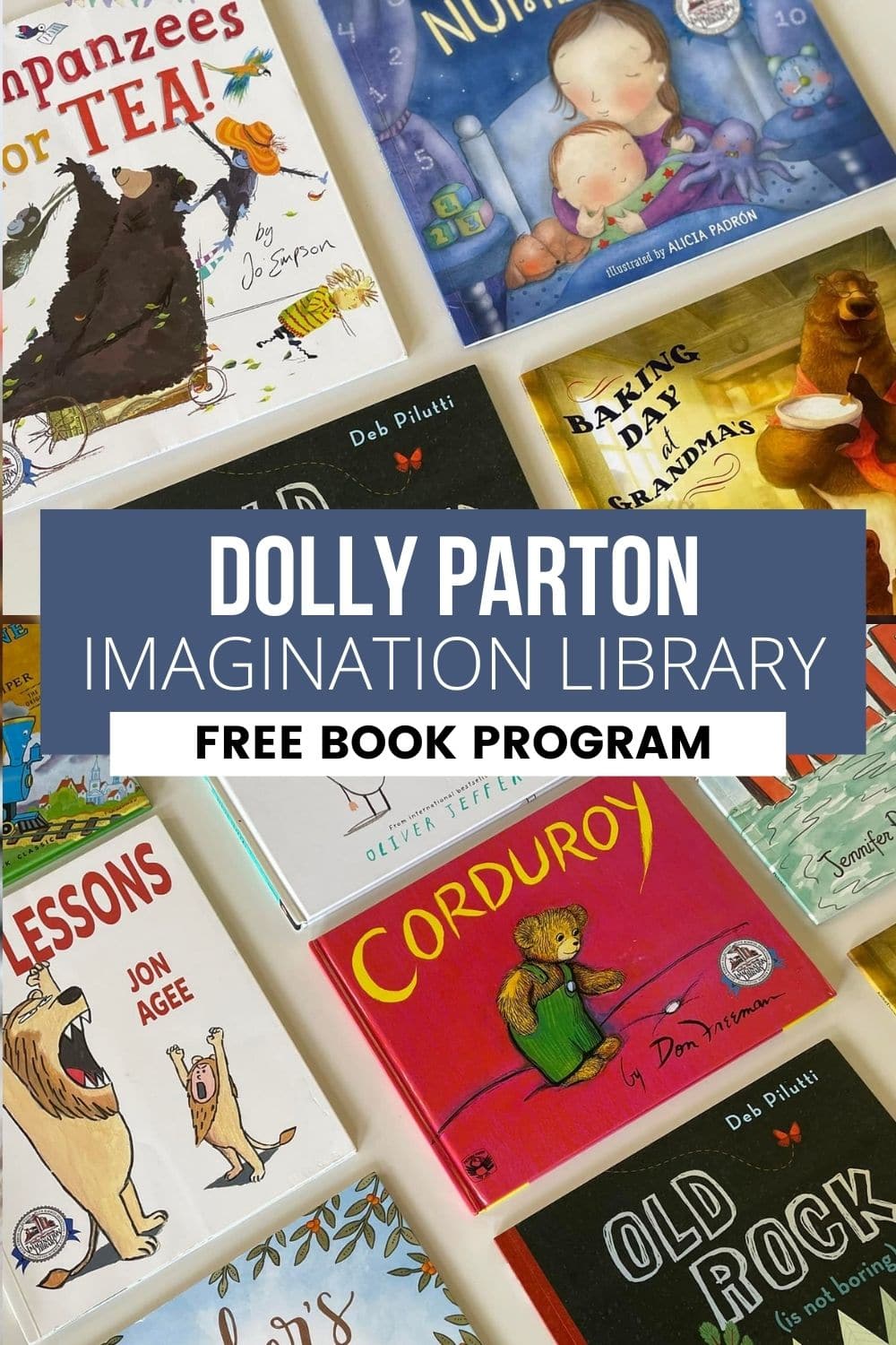 collage of books from Dolly Parton imagination library book club