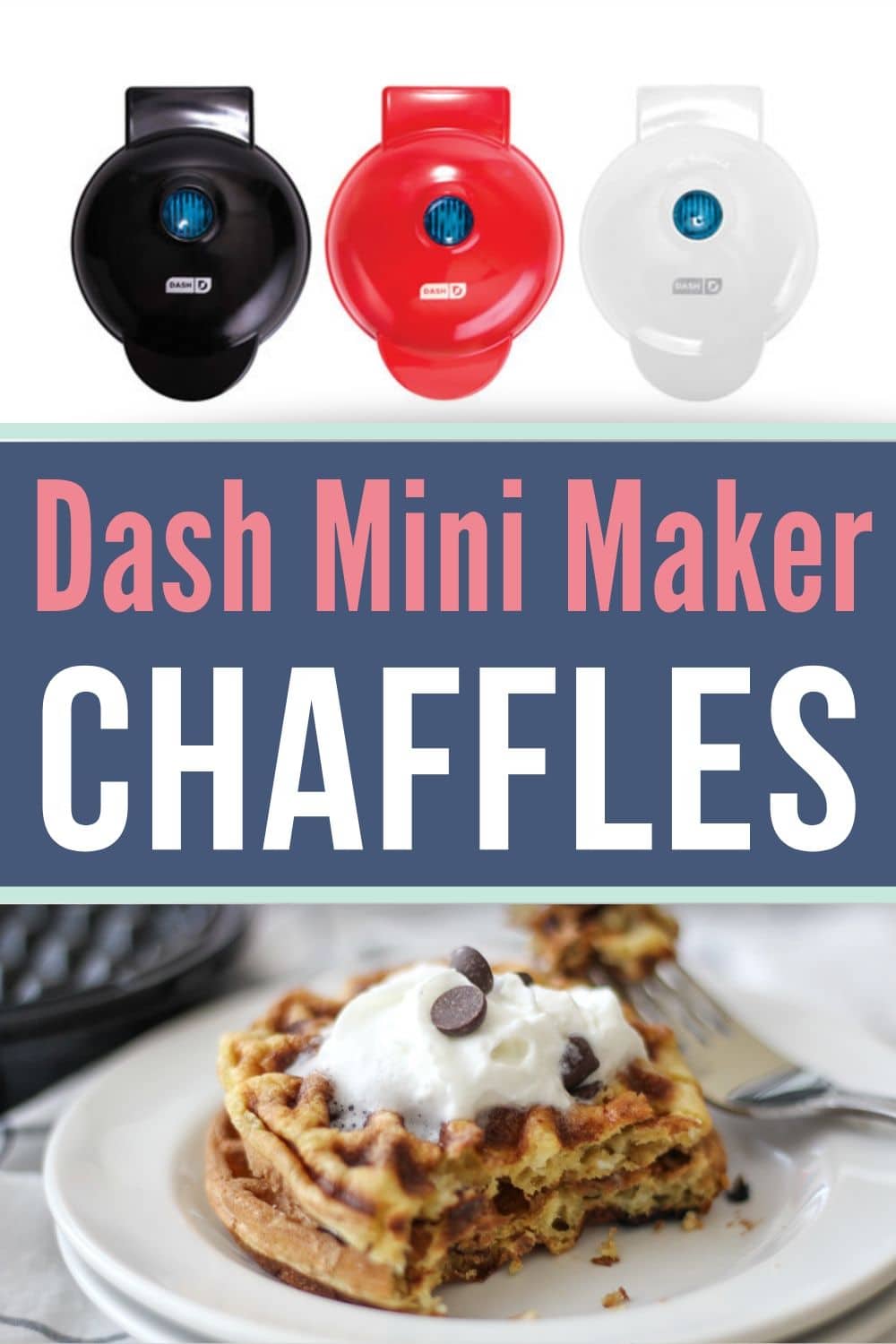 Dash MINI Waffle Iron 4 With The Best Keto Chaffle Recipe Book and Journal  by Charmed By Dragons (4 Inch MINI Red)