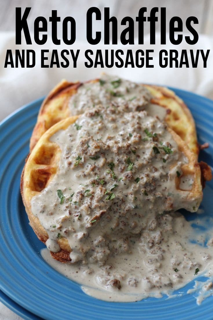 Easy Chaffle with Keto Sausage Gravy Recipe