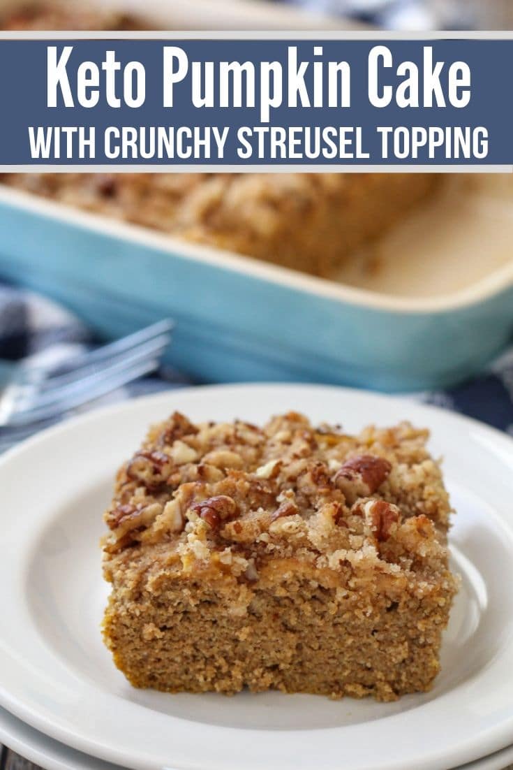 Keto Pumpkin Cake with a Crunchy Streusel Topping