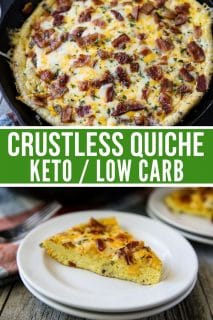 Keto Crustless Quiche Recipe with Bacon & Cheese - Kasey Trenum