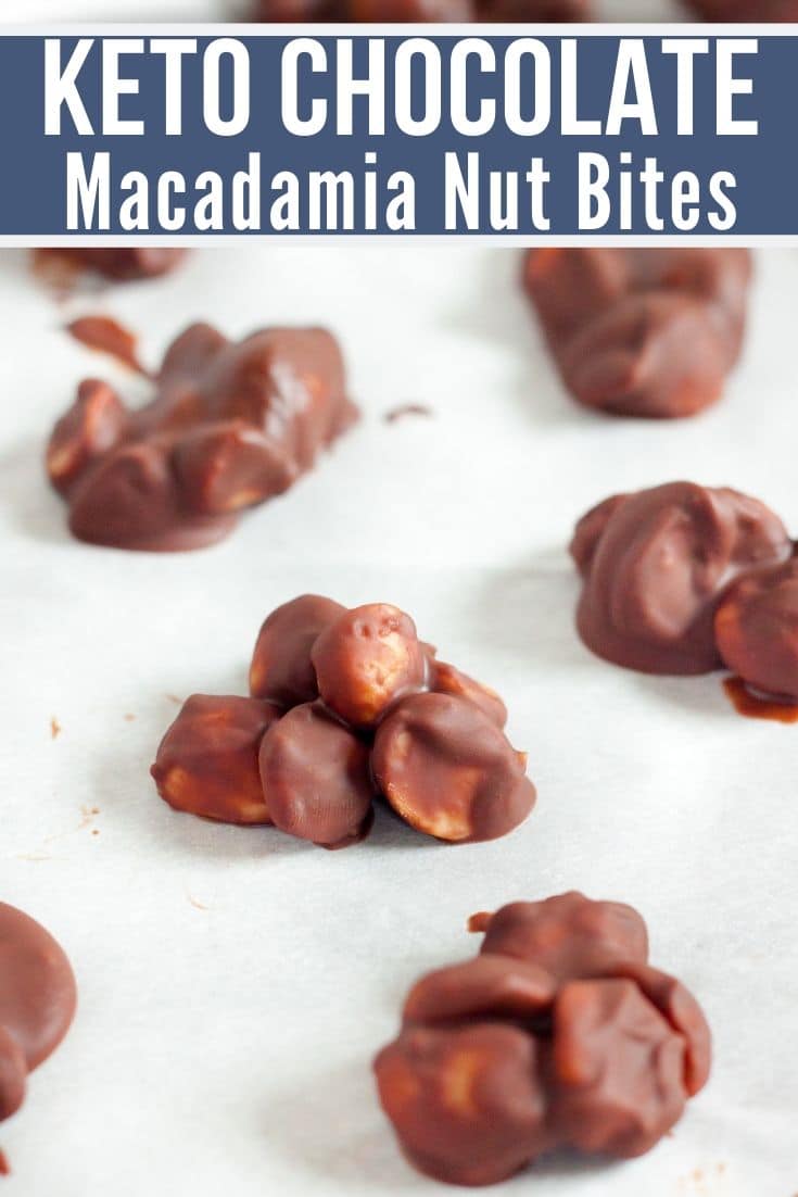 keto chocolate macadamia nut bites on parchment paper