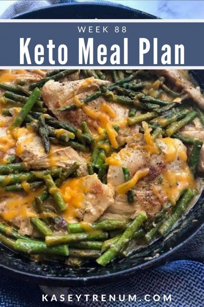 Keto Chicken and Asparagus in a Black Cast Iron Meal Plan 