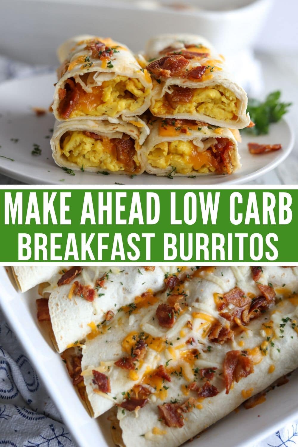 make ahead healthy low carb burrito collage