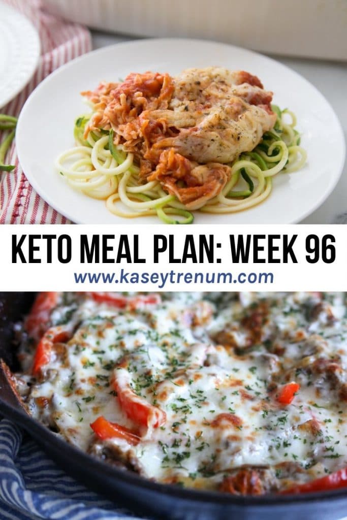 A photo Collage of 2 Keto recipes in a Keto Meal Plan 