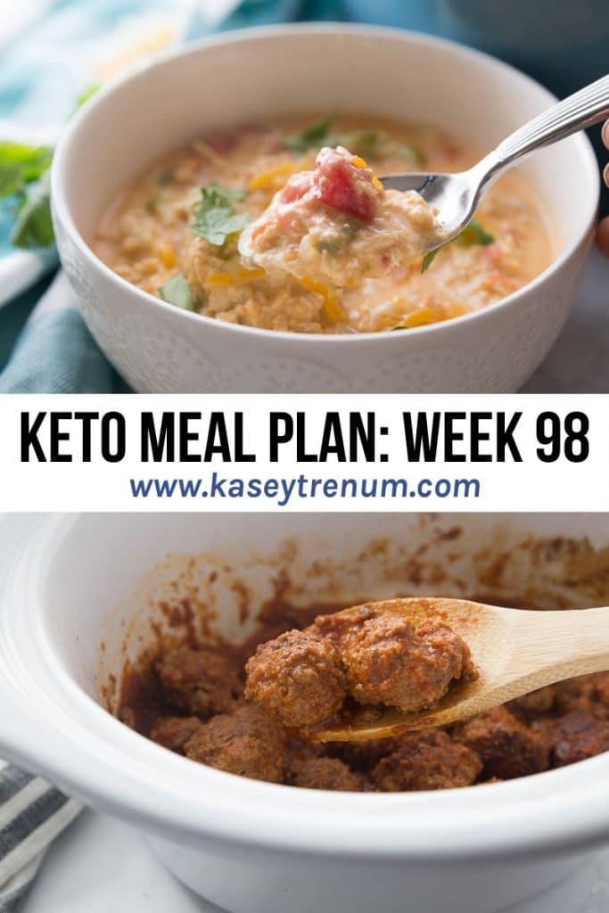 A photo Collage of 2 Keto recipes in a Keto Meal Plan 
