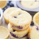 low carb lemon muffins with blueberries