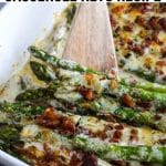 Picture of Keto Asparagus Casserole in a white dish